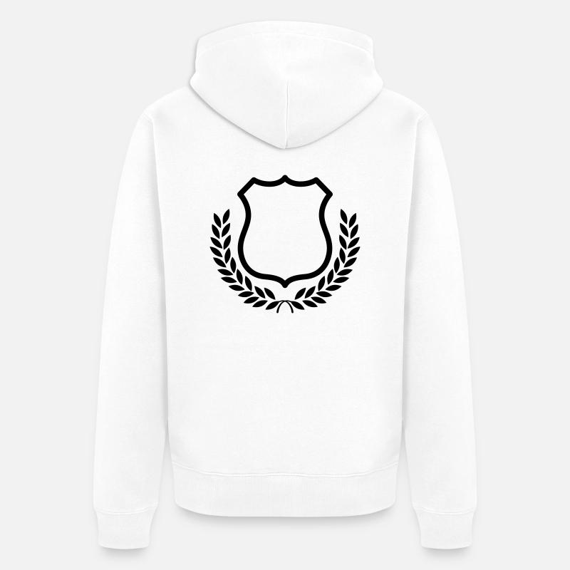 bouclier - Veste à capuche bio Premium Unisexe - blanc