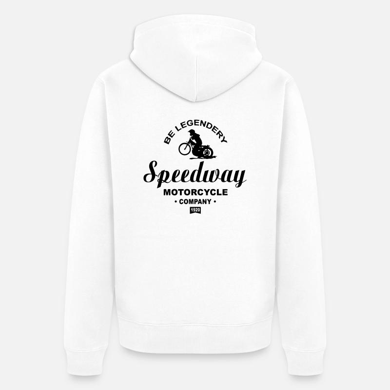 Speedway - Unisex Premium Bio Zip Hoodie - Weiß