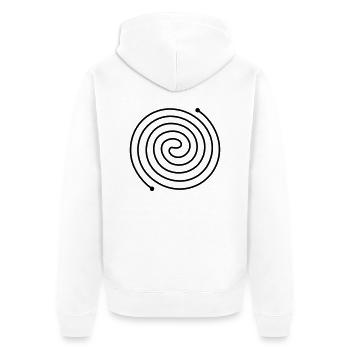 Crop-circle-2-in-1 - Unisex Premium Organic Zip Hoodie - white - Back - Thijin (182cm)