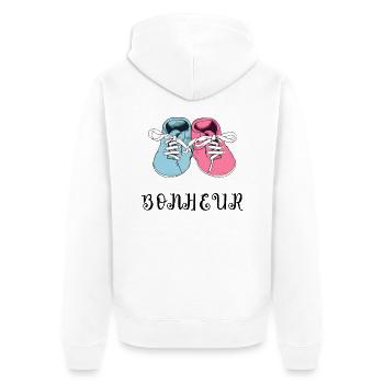 Bonheur de chaussons - Veste à capuche bio Premium Unisexe - blanc - Dos - Thijin (182cm)