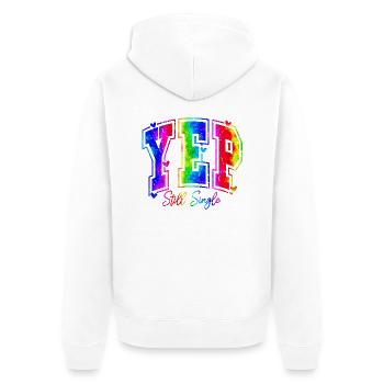 xoxo love you amore Blumen Frauen Valentinstag 14 - Unisex Premium Bio Zip Hoodie - Weiß - Hinten - Thijin (182cm)