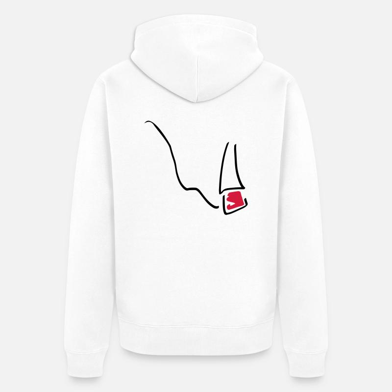 cigarette_01 - Unisex Premium Bio Zip Hoodie - Weiß