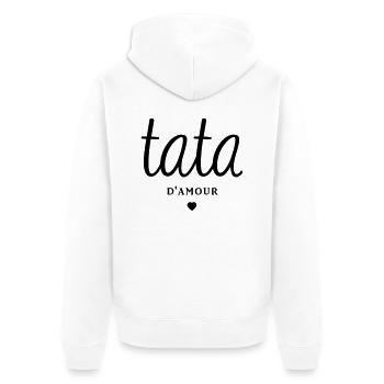 TATA D'AMOUR - Veste à capuche bio Premium Unisexe - blanc - Dos - Thijin (182cm)