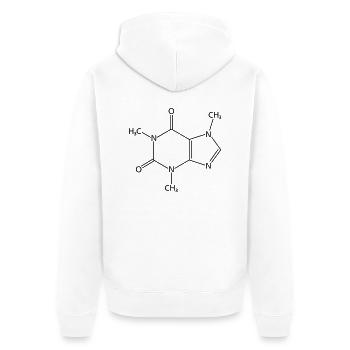 Caféine - Veste à capuche bio Premium Unisexe - blanc - Dos - Thijin (182cm)