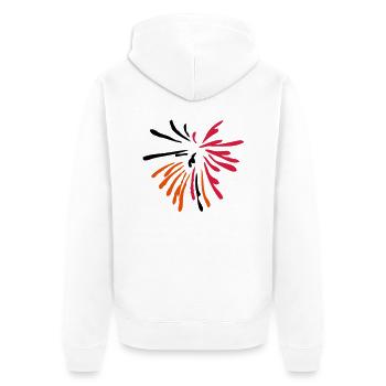 feu artistique musicale - Veste à capuche bio Premium Unisexe - blanc - Dos - Thijin (182cm)