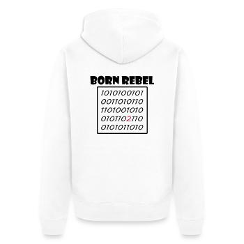 rebelle né - Veste à capuche bio Premium Unisexe - blanc - Dos - Thijin (182cm)