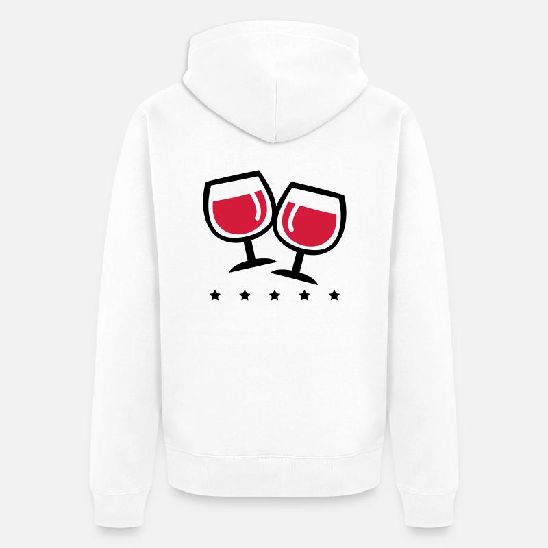 wein_symbol_pp2 - Veste à capuche bio Premium Unisexe - blanc