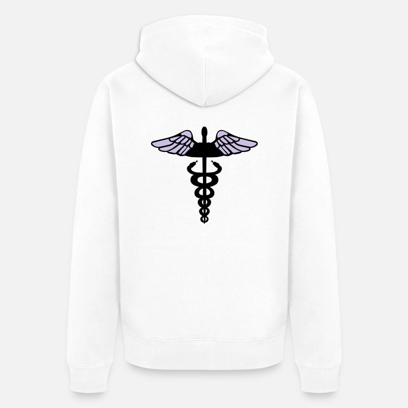 Caduceus - Unisex Premium Bio Zip Hoodie - Weiß