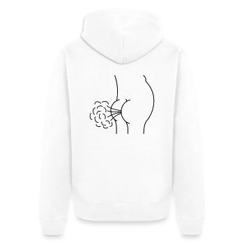 Fart - Unisex Premium Bio Zip Hoodie - Weiß - Hinten - Thijin (182cm)