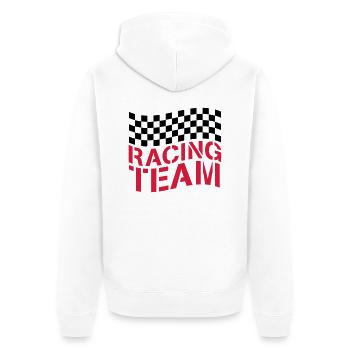 Conception de drapeau Racing Team - Veste à capuche bio Premium Unisexe - blanc - Dos - Thijin (182cm)