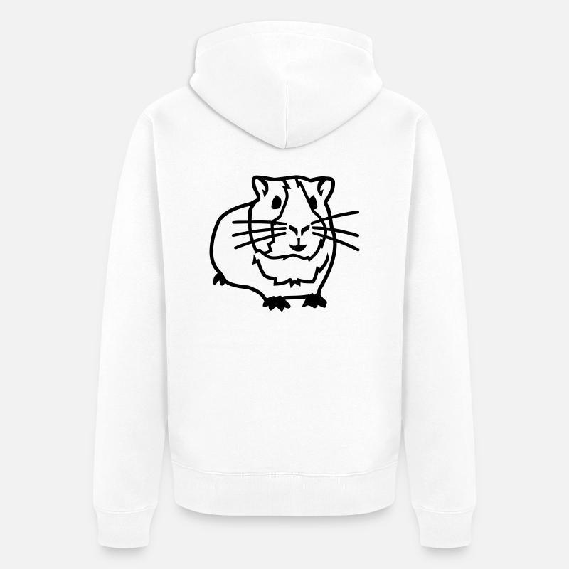 Cochon d'Inde - Veste à capuche bio Premium Unisexe - blanc