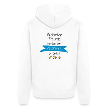 Großartige Freunde - Unisex Premium Bio Zip Hoodie - Weiß - Hinten - Thijin (182cm)