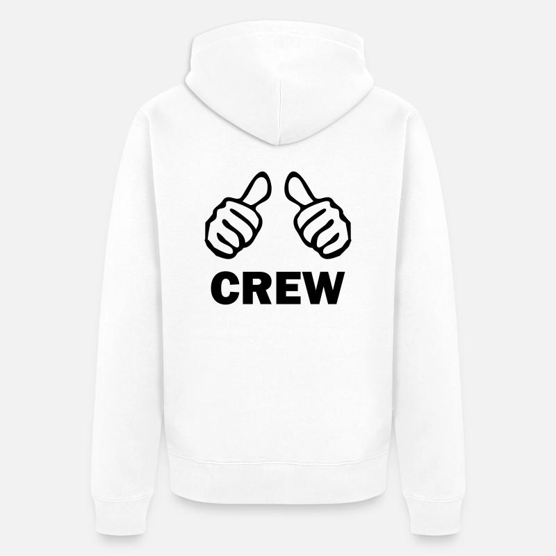 crew - Unisex Premium Bio Zip Hoodie - Weiß
