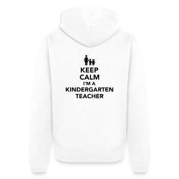 Jardinière d'enfants - Veste à capuche bio Premium Unisexe - blanc - Dos - Thijin (182cm)