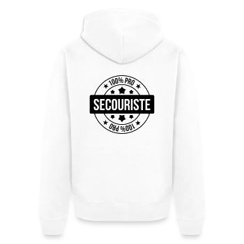 Erste Hilfe / Retter / Retterin / Arzt - Unisex Premium Bio Zip Hoodie - Weiß - Hinten - Thijin (182cm)