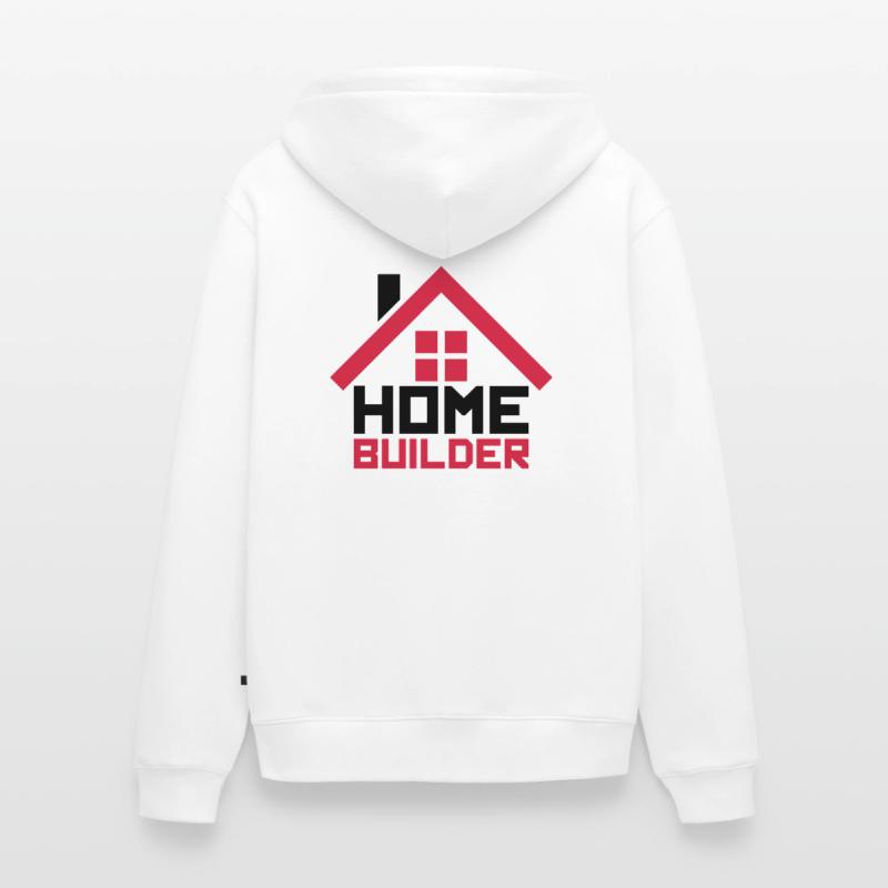 maison constructeur maison construction bâtiment bâtiment logo de Veste à capuche bio Premium Unisexe