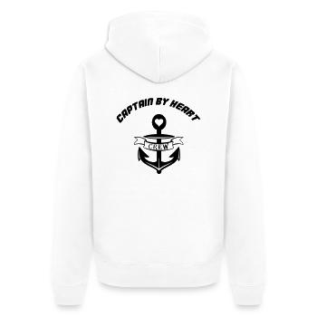 Captain by heart - Veste à capuche bio Premium Unisexe - blanc - Dos - Thijin (182cm)