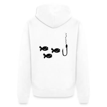 Pêche au poisson - Veste à capuche bio Premium Unisexe - blanc - Dos - Thijin (182cm)