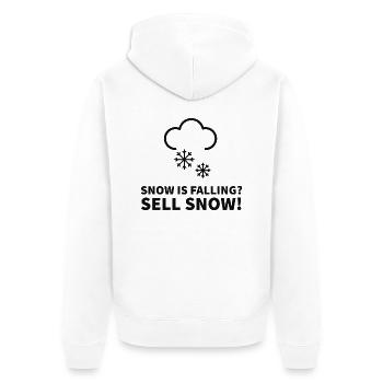 Snow is falling Sell Snow Trader Strategy - Unisex Premium Organic Zip Hoodie - white - Back - Thijin (182cm)