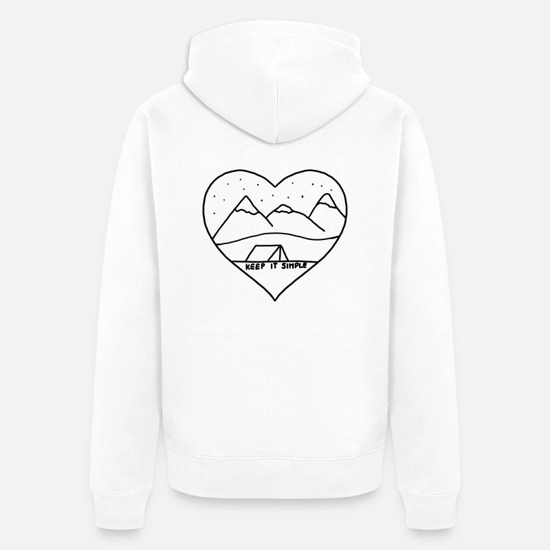 RESTEZ SIMPLE - Veste à capuche bio Premium Unisexe - blanc