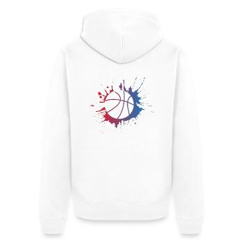 basket graphique - cadeau joueur de basket - Veste à capuche bio Premium Unisexe - blanc - Dos - Thijin (182cm)