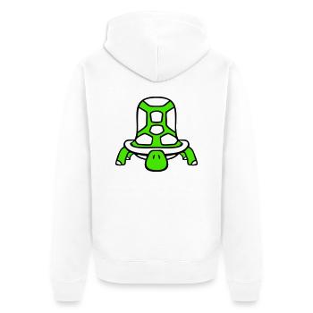 Turtle cute cute big turtle shell - Unisex Premium Organic Zip Hoodie - white - Back - Thijin (182cm)
