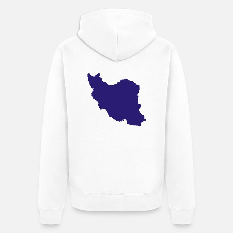 Iran - Veste à capuche bio Premium Unisexe - blanc