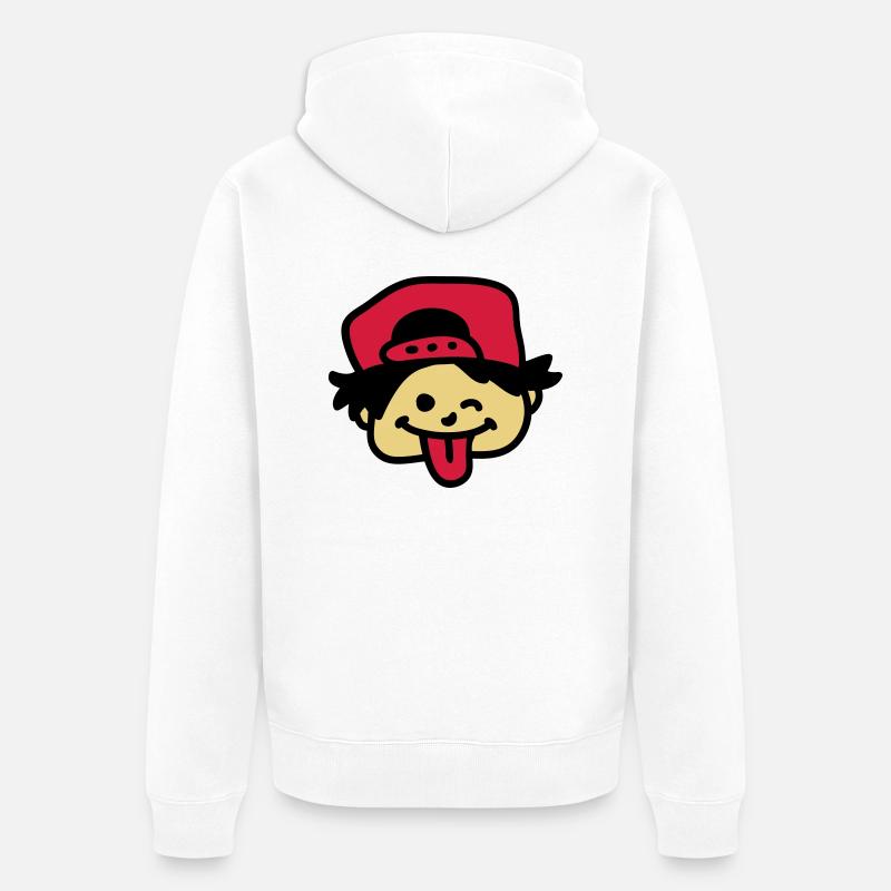 Naughty Boy 3 - Veste à capuche bio Premium Unisexe - blanc