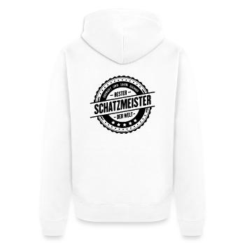 Bester Schatzmeister - Unisex Premium Bio Zip Hoodie - Weiß - Hinten - Thijin (182cm)