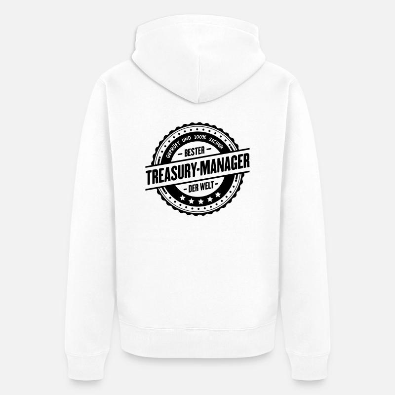 Bester Treasury-Manager - Unisex Premium Bio Zip Hoodie - Weiß