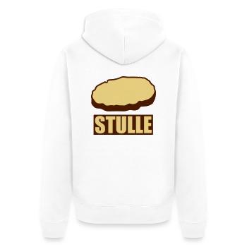 stulle_2c - Unisex Premium Bio Zip Hoodie - Weiß - Hinten - Thijin (182cm)