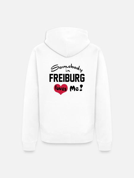 freiburg - Unisex Premium Organic Zip Hoodie - white