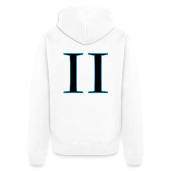 roman2 - Unisex Premium Organic Zip Hoodie - white - Back - Thijin (182cm)