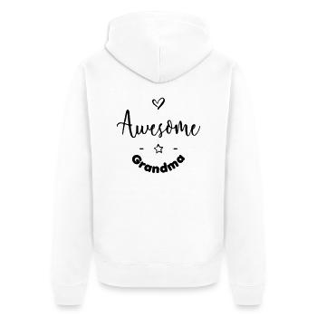 Awesome-Grandma - Veste à capuche bio Premium Unisexe - blanc - Dos - Thijin (182cm)