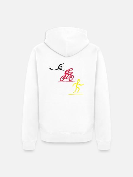 triatlon - Unisex Premium Organic Zip Hoodie - white