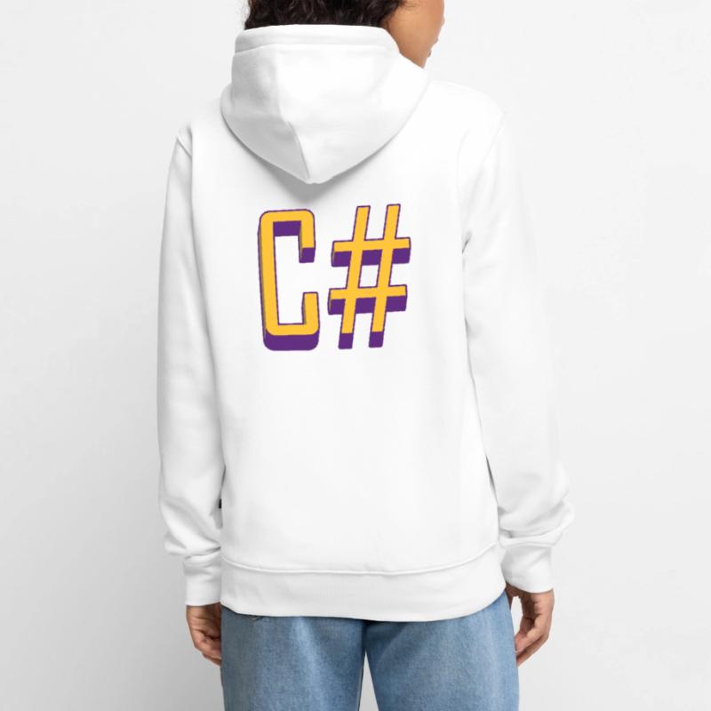 Programming Languages: C# / C sharp (Classic) Unisex Premium Organic Zip Hoodie