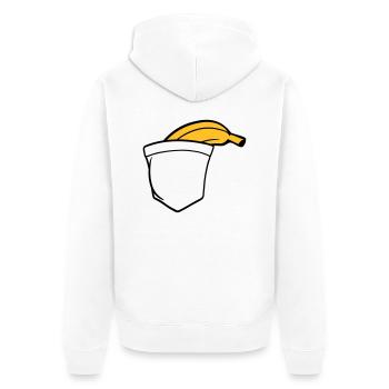 banane obst lustig gesund essen hunger lecker tasc - Unisex Premium Bio Zip Hoodie - Weiß - Hinten - Thijin (182cm)