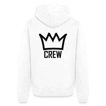 crew - Unisex Premium Bio Zip Hoodie - Weiß - Hinten - Thijin (182cm)