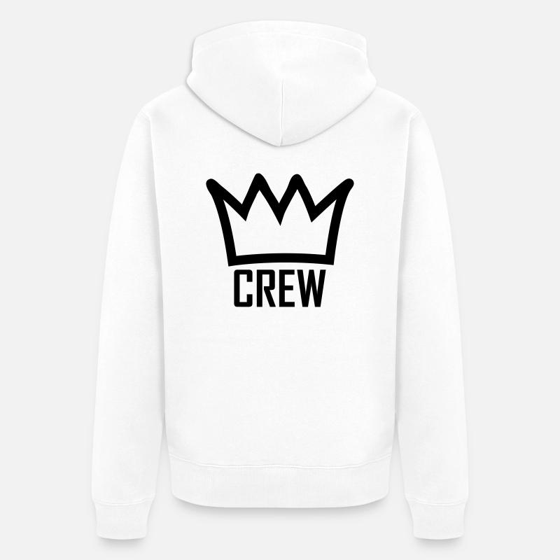 crew - Veste à capuche bio Premium Unisexe - blanc