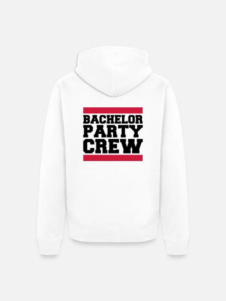 Bachelor Party Crew - Unisex Premium Organic Zip Hoodie - white