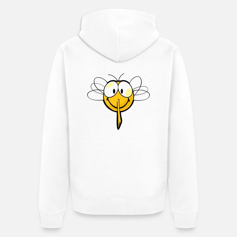 Smiley Mosquito - Veste à capuche bio Premium Unisexe - blanc