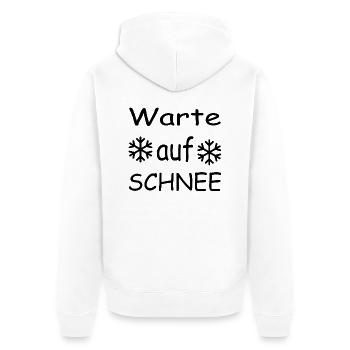 Ski Snowboard Langlauf Winter - Unisex Premium Bio Zip Hoodie - Weiß - Hinten - Thijin (182cm)