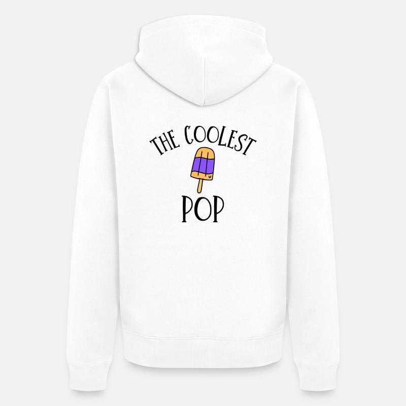 LA POP LA PLUS COOL - Veste à capuche bio Premium Unisexe - blanc