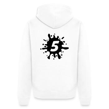 5 - Unisex Premium Organic Zip Hoodie - white - Back - Thijin (182cm)