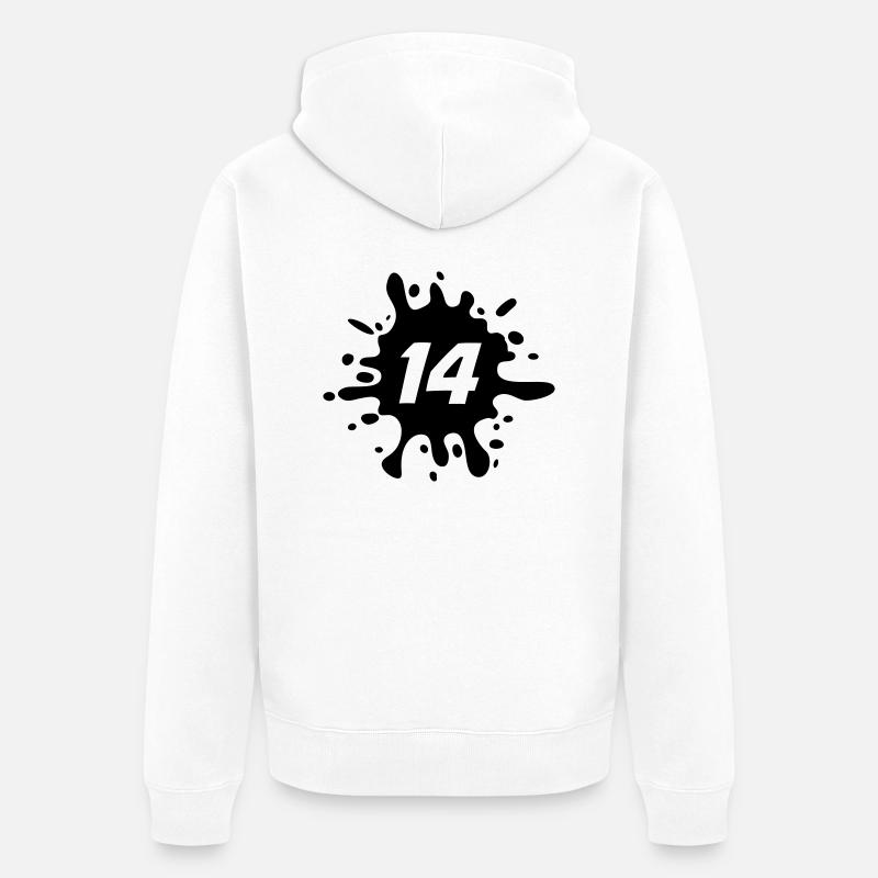 14 - Veste à capuche bio Premium Unisexe - blanc