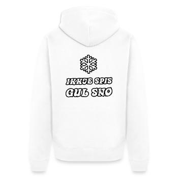 neige jaune - Veste à capuche bio Premium Unisexe - blanc - Dos - Thijin (182cm)