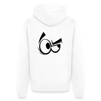 auge 8 - Unisex Premium Bio Zip Hoodie - Weiß - Hinten - Thijin (182cm)