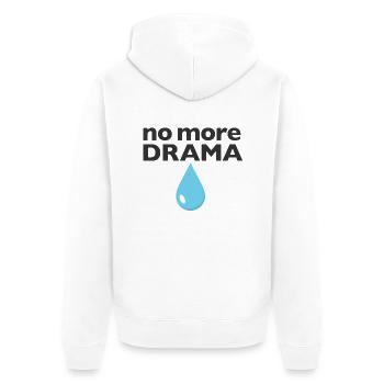 No More Drama - Unisex Premium Bio Zip Hoodie - Weiß - Hinten - Thijin (182cm)