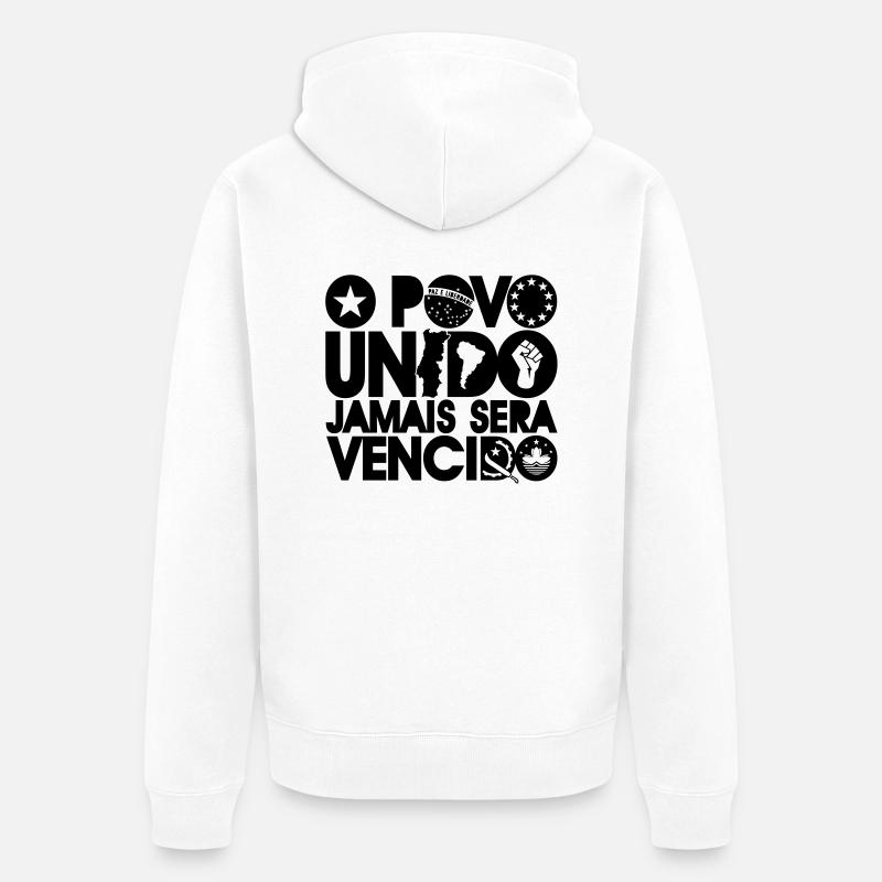 O Povo Unido - Veste à capuche bio Premium Unisexe - blanc
