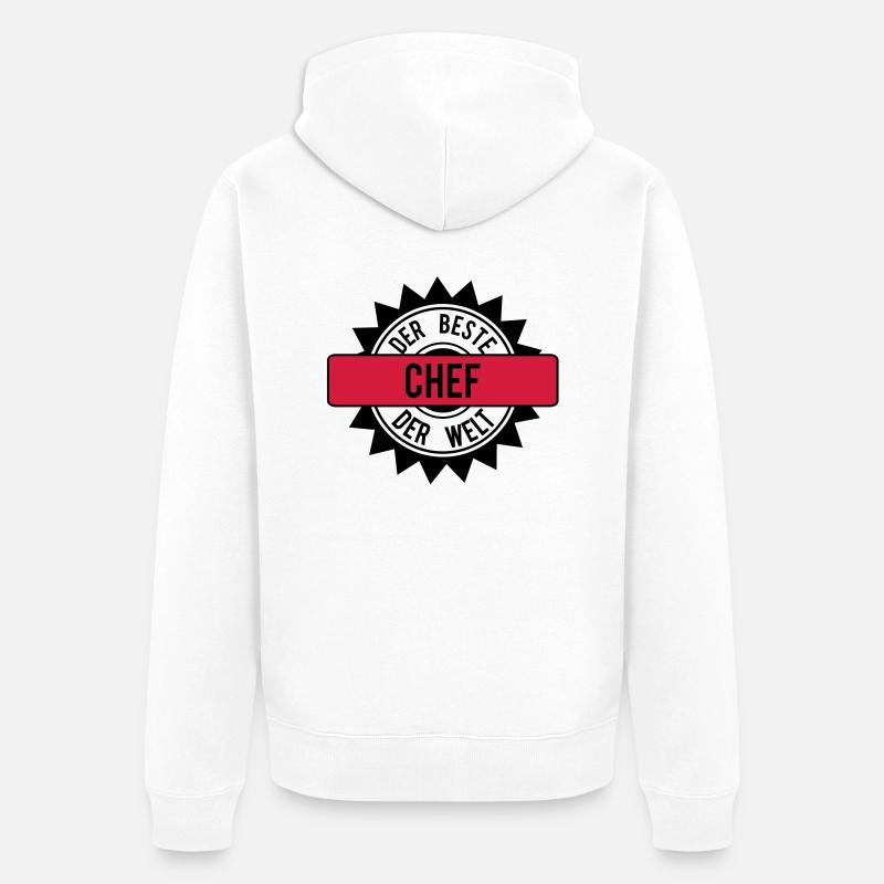 der beste chef 2c - Unisex Premium Bio Zip Hoodie - Weiß